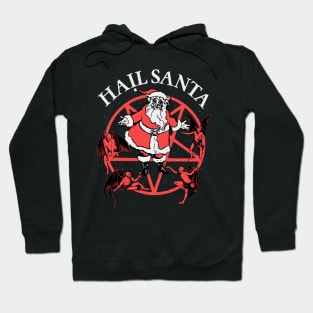 HAIL SANTA Christmas Halloween Pentagram Horror Tee Hoodie